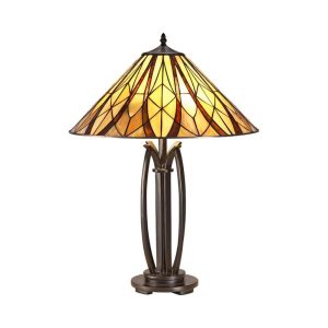 Basset large Tiffany table lamp in vibrant Art Nouveau style main image