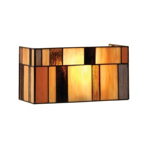 Osrick 1 lamp Tiffany wall light in abstract Art Deco style main image