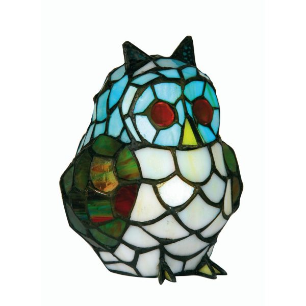 Owl Tiffany style novelty table lamp main image