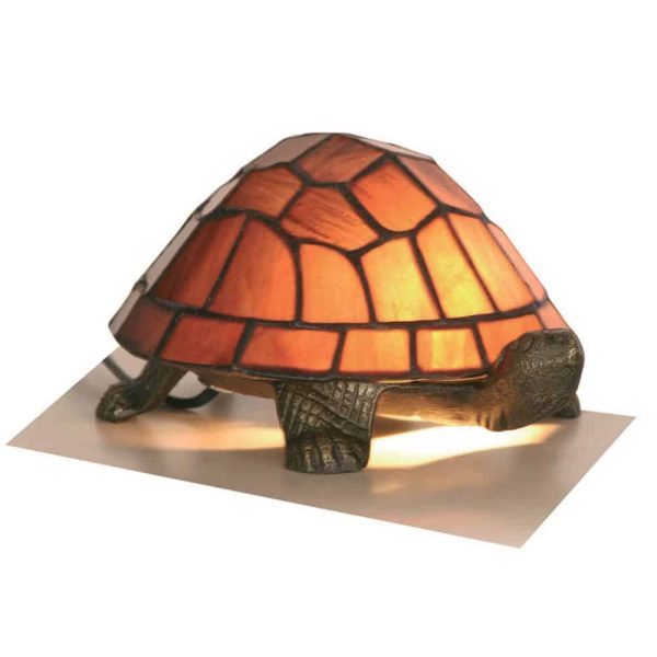 Purple Tortoise Tiffany Style Novelty Table Lamp