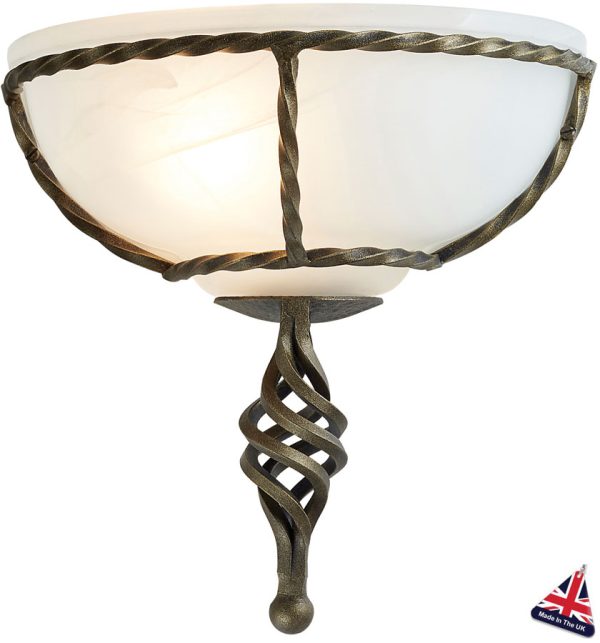Pembroke Black And Gold Wrought Iron Wall Washer Light