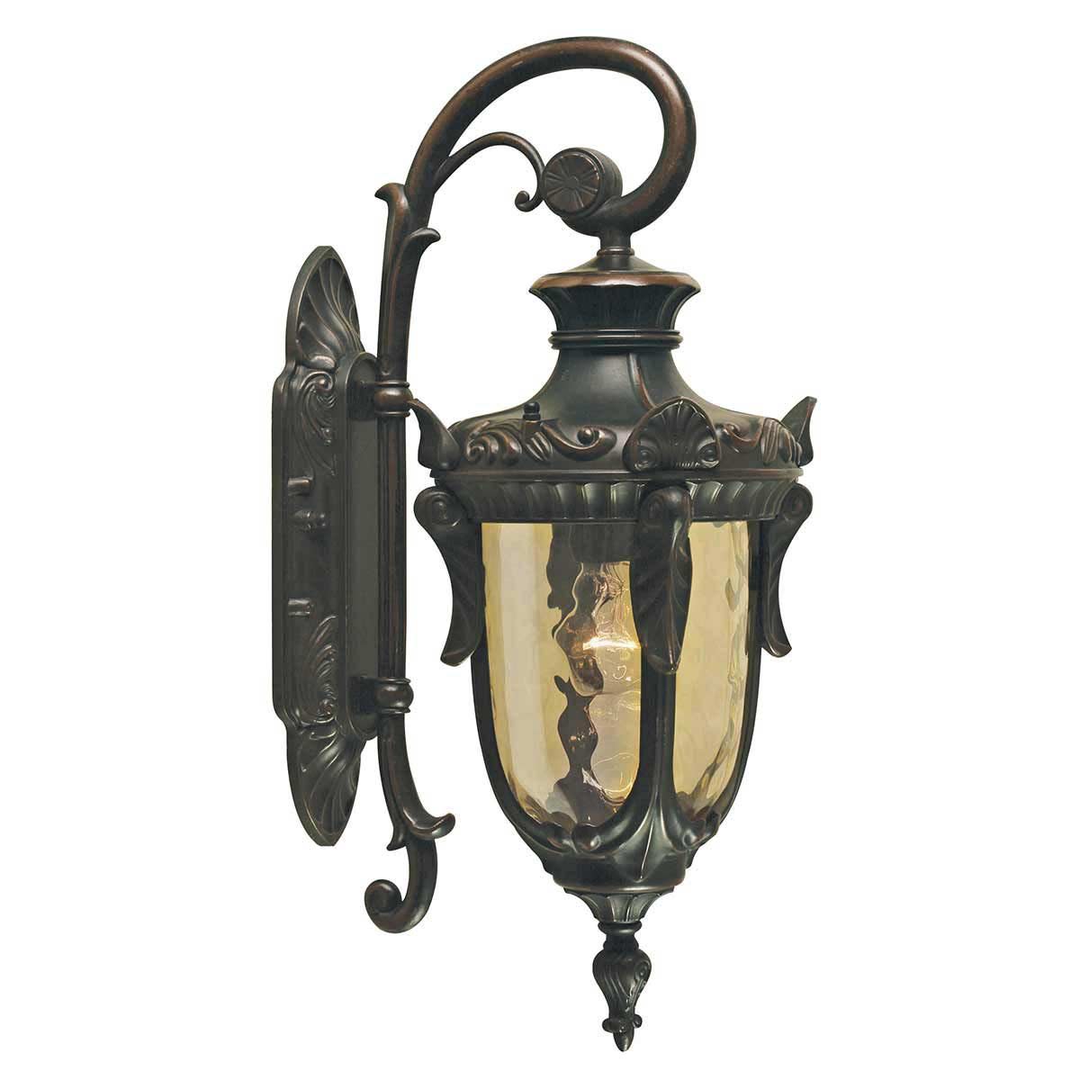 Elstead Philadelphia 1 Light Medium Outdoor Wall Lantern Old Bronze Down