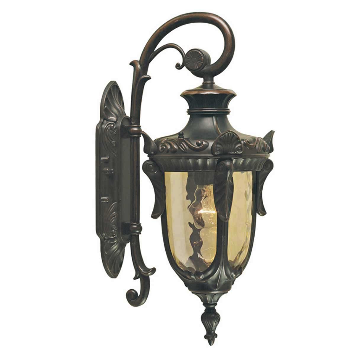 Elstead Philadelphia 1 Light Small Outdoor Wall Lantern Old Bronze Down