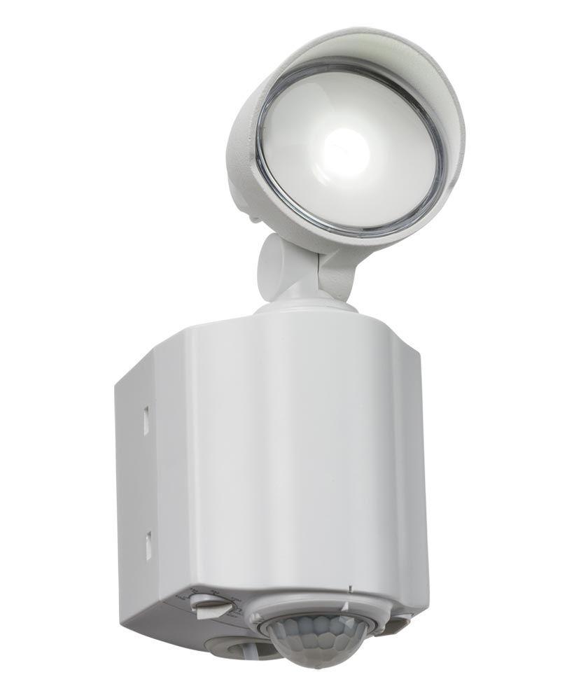 Outdoor Wall Security Spot Light 1 x 8w Cree LED PIR White IP44