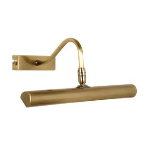 Traditional adjustable 28cm picture light in antique brass main image