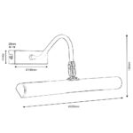 Traditional Adjustable Picture Light 28cm Polished Brass
