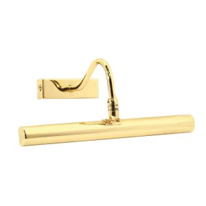 Traditional adjustable 28cm picture light in polished brass main image