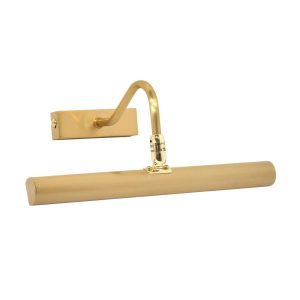 Traditional adjustable 28cm picture light in satin brass main image