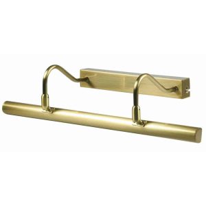 Twin arm 49cm switched satin brass picture light main image