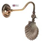 Oyster Shell Adjustable Picture Light Solid Brass Handmade