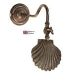 Oyster Shell Adjustable Picture Light Solid Brass Handmade