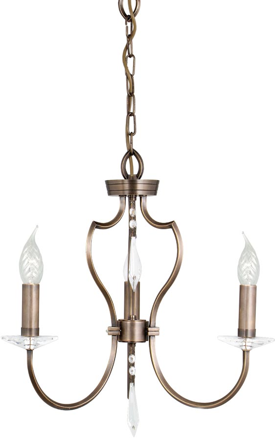 Elstead Pimlico 3 Light Small Chandelier Dark Bronze