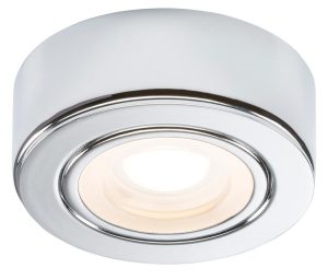Kitchen under cabinet 2w warm white LED in polished chrome 230v
