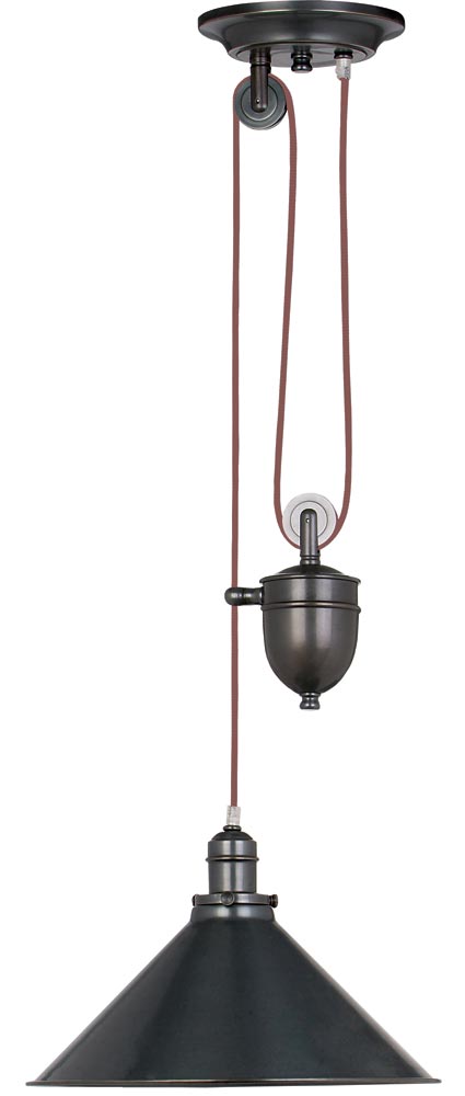 Elstead Provence Rise & Fall Pulley Ceiling Light Old Bronze