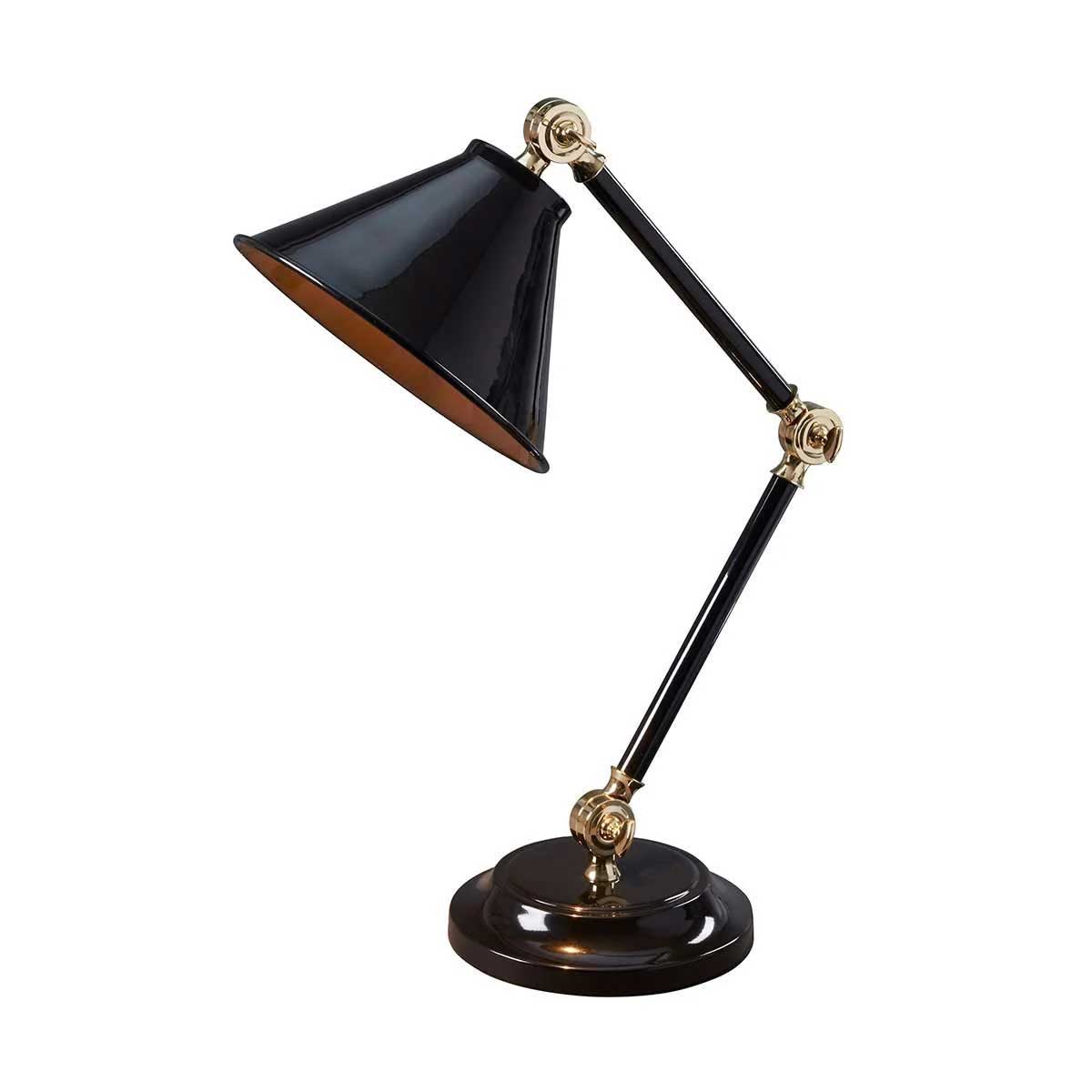 Elstead Provence Element Mini Desk Table Lamp Black Polished Brass