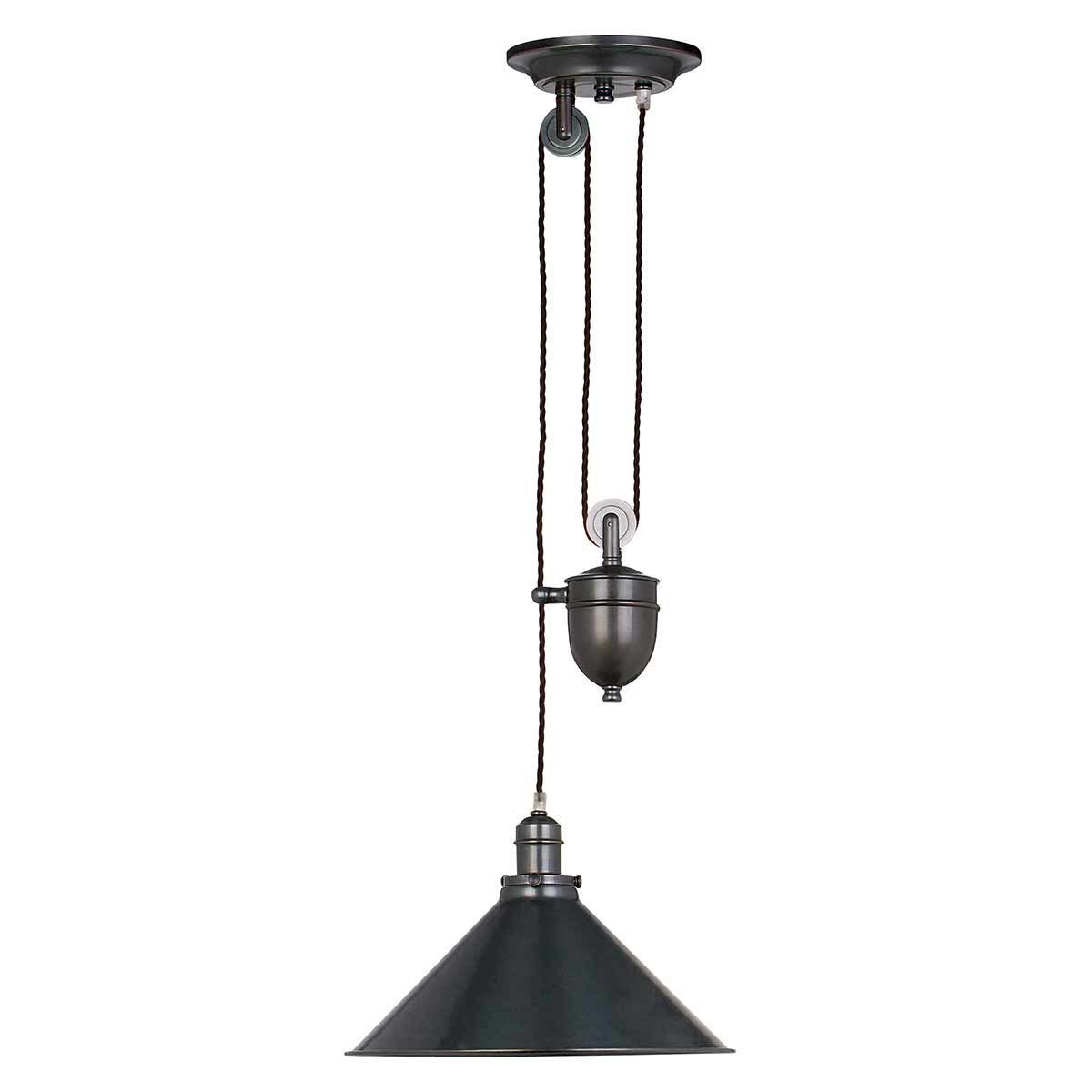Elstead Provence Rise & Fall Pulley Ceiling Light Old Bronze