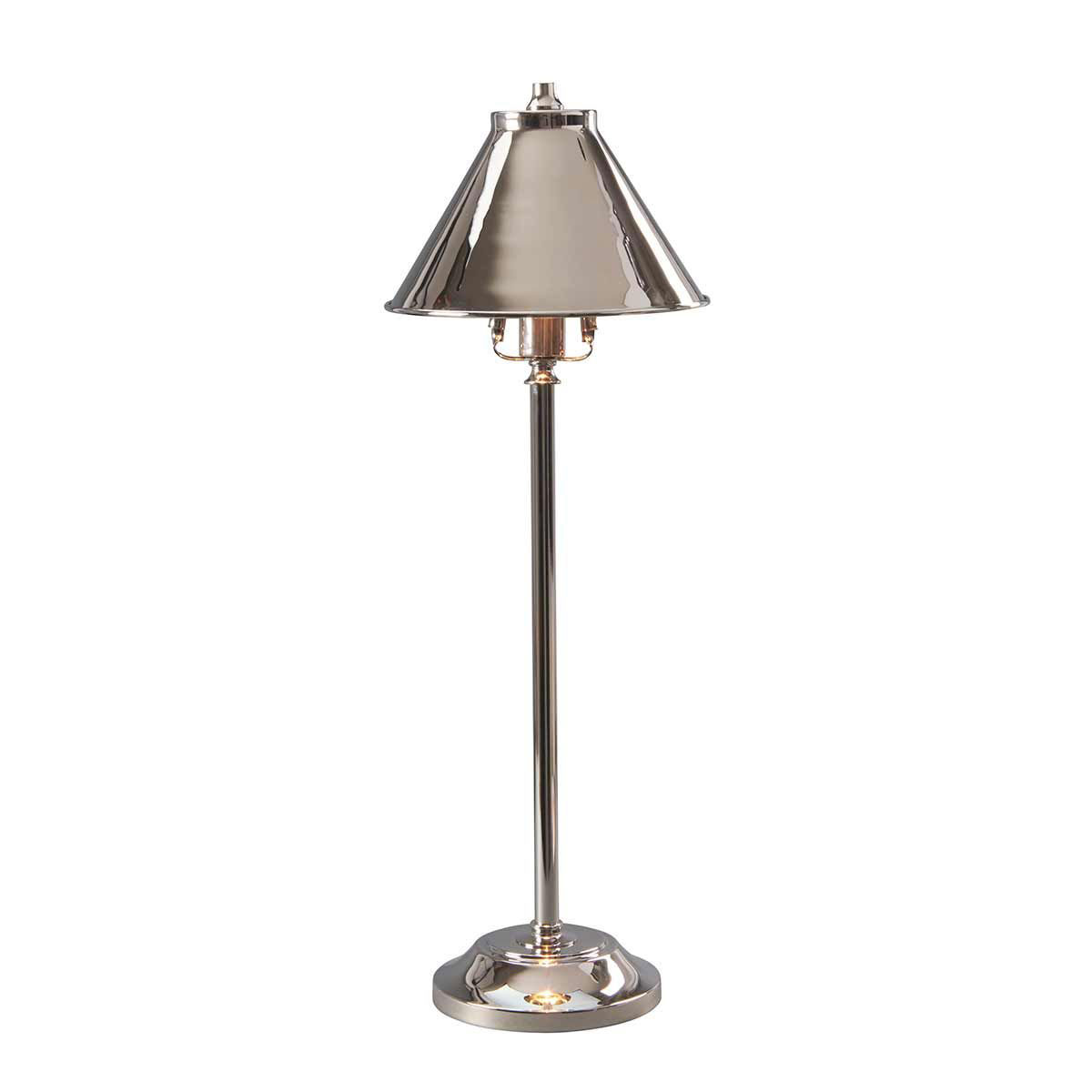 Elstead Provence 1 Light Stick Table Lamp Polished Nickel