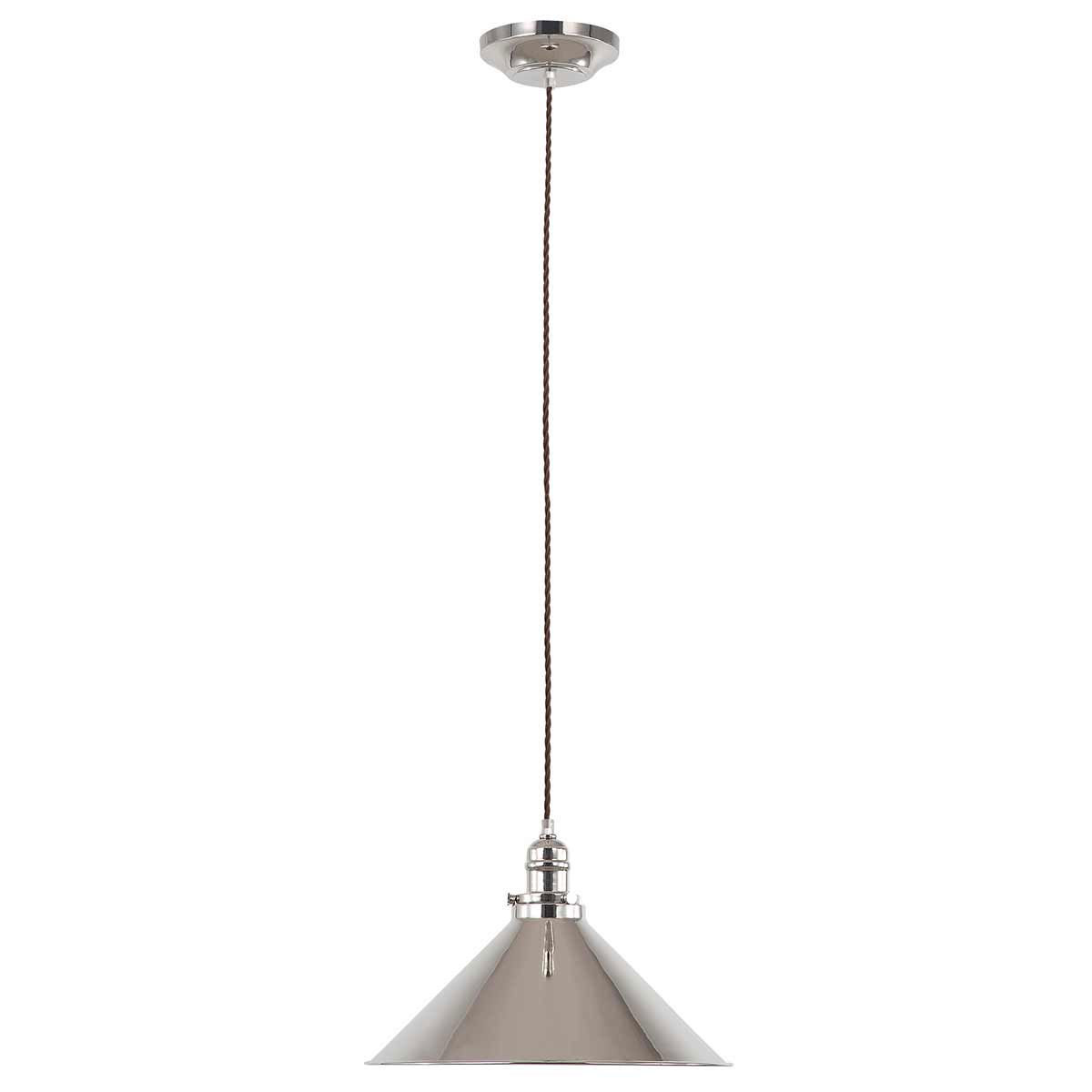 Elstead Provence Single Pendant Ceiling Light Polished Nickel