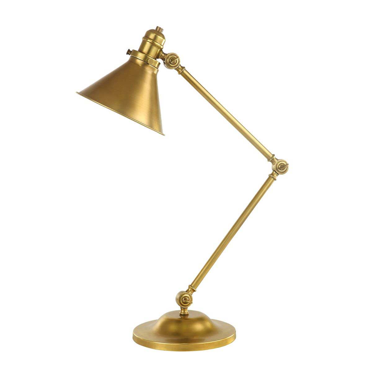 Elstead Provence Aged Brass 1 Light Adjustable Desk Lamp
