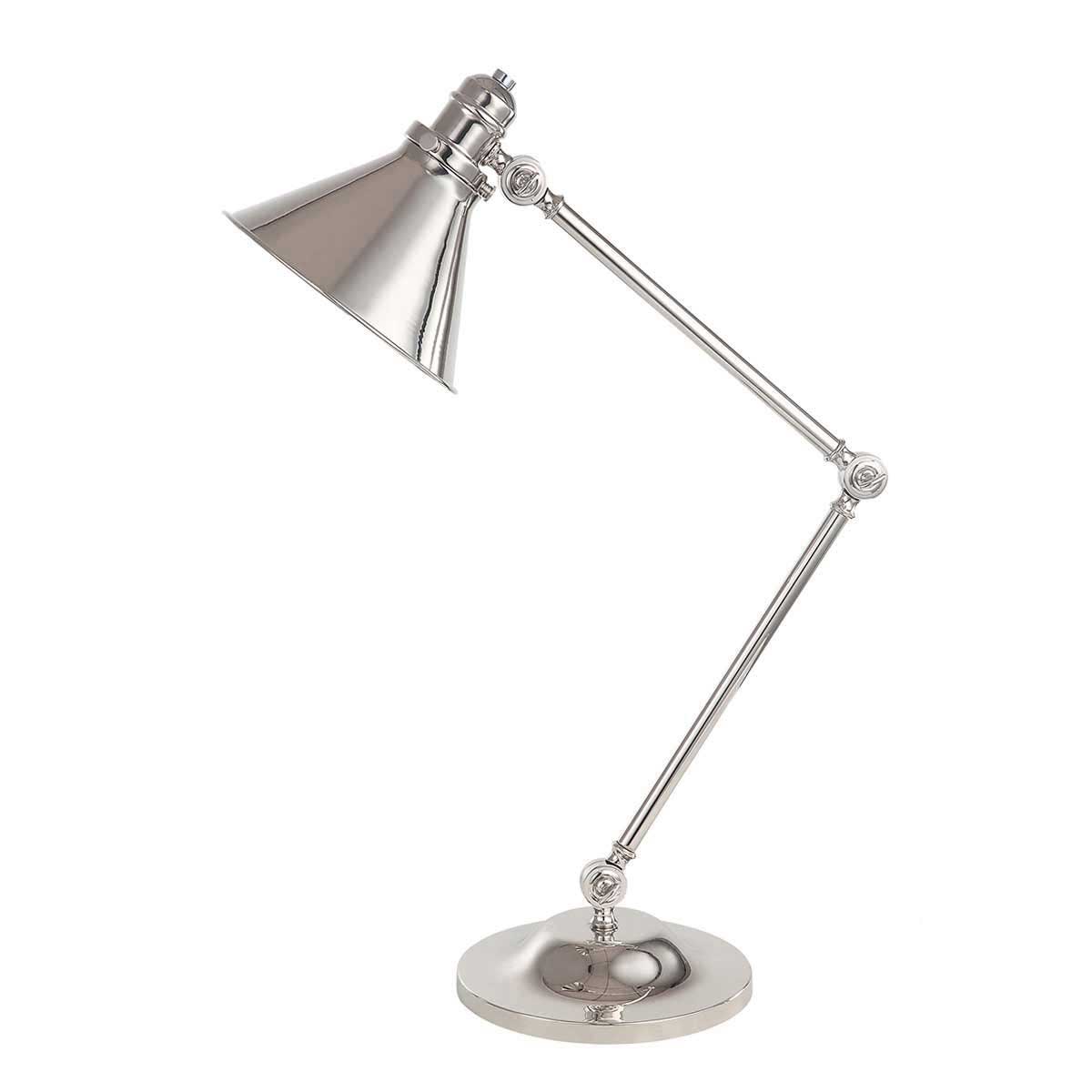 Elstead Provence Polished Nickel 1 Light Adjustable Desk Lamp