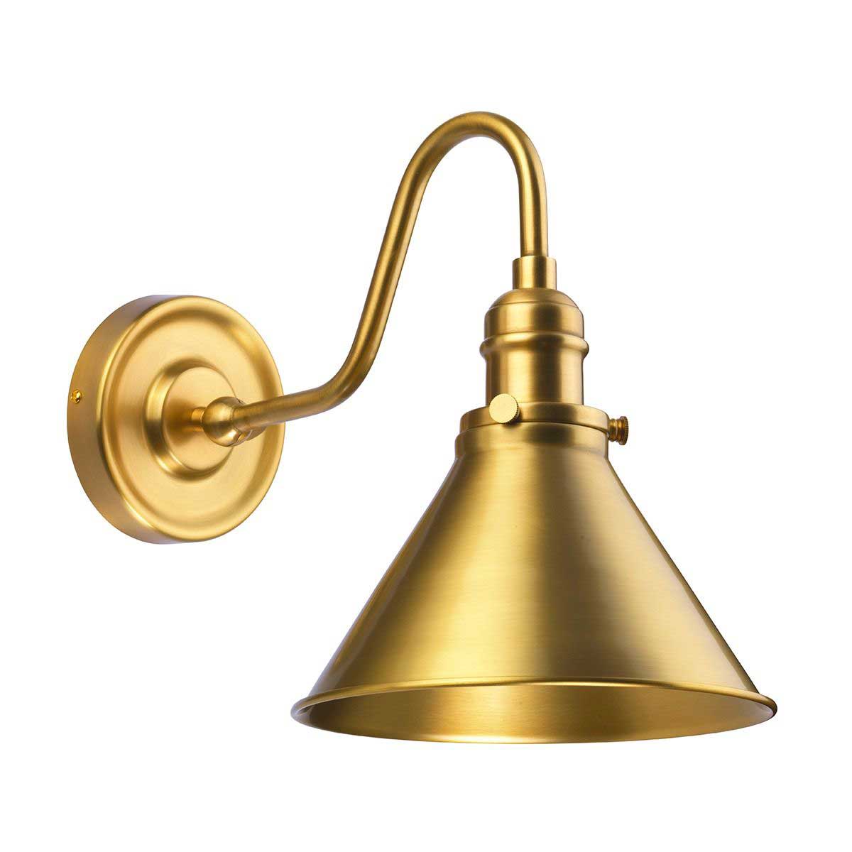 Elstead Provence Single Wall Light Aged Brass Retro Style