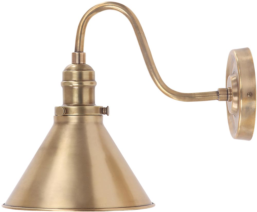 Elstead Provence Single Wall Light Aged Brass Retro Style