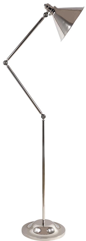 Elstead Provence Polished Nickel 1 Light Adjustable Floor Lamp