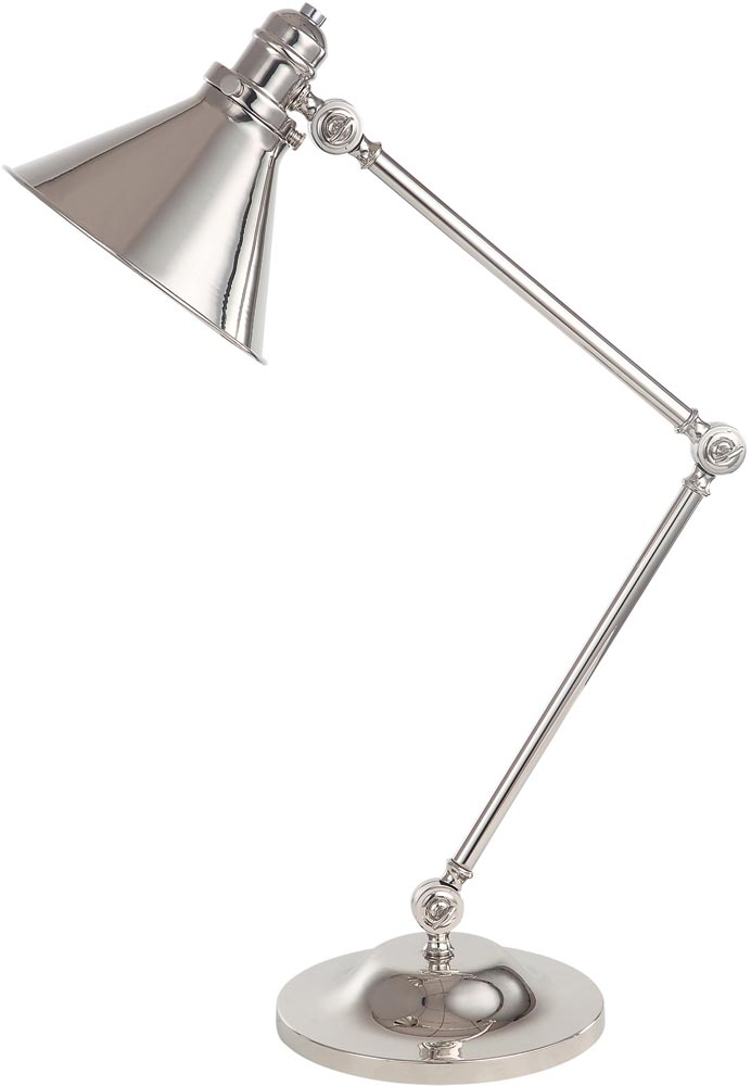 Elstead Provence Polished Nickel 1 Light Adjustable Desk Lamp