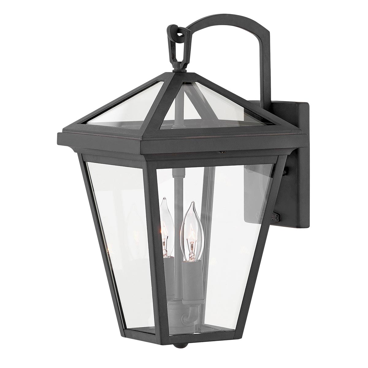 Quintiesse Alford Place Small 2 Light Outdoor Wall Lantern Museum Black