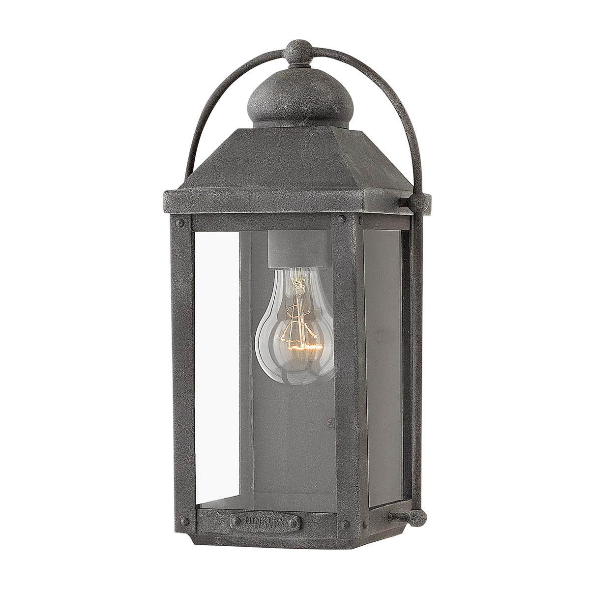 Quintiesse Anchorage 1 Light Small Outdoor Wall Lantern Aged Zinc