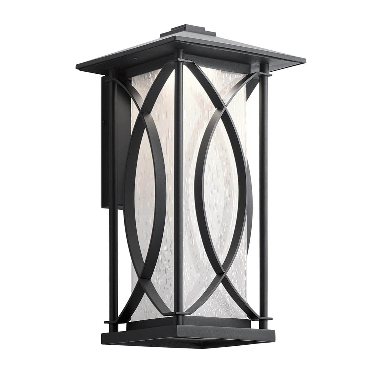 Quintiesse Ashbern Medium Outdoor Wall Box Lantern Textured Black