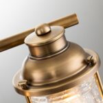 Ashland Bay 3 Lamp Bathroom Mirror Light Natural Brass Seeded Glass