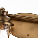Ashland Bay 4 Lamp Bathroom Mirror Light Natural Brass Seeded Glass