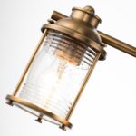 Ashland Bay 4 Lamp Bathroom Mirror Light Natural Brass Seeded Glass