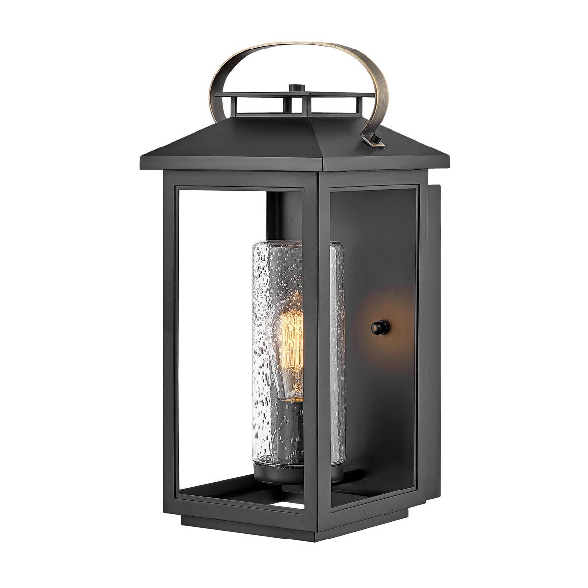 Atwater Medium Rust Proof 1 Light Outdoor Wall Box Lantern Matt Black