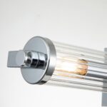 Quintiess Azores 4 Light Bathroom Wall Light Polished Chrome Ribbed Glass