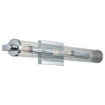 Quintiess Azores 4 Light Bathroom Wall Light Polished Chrome Ribbed Glass