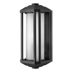 Quintiesse Castelle medium black Art Deco outdoor wall lantern main image