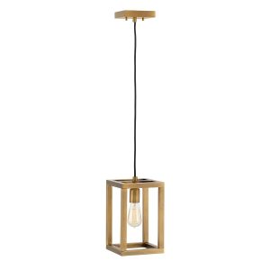 Quintiesse Ensemble 1 light ceiling pendant in brushed bronze full height