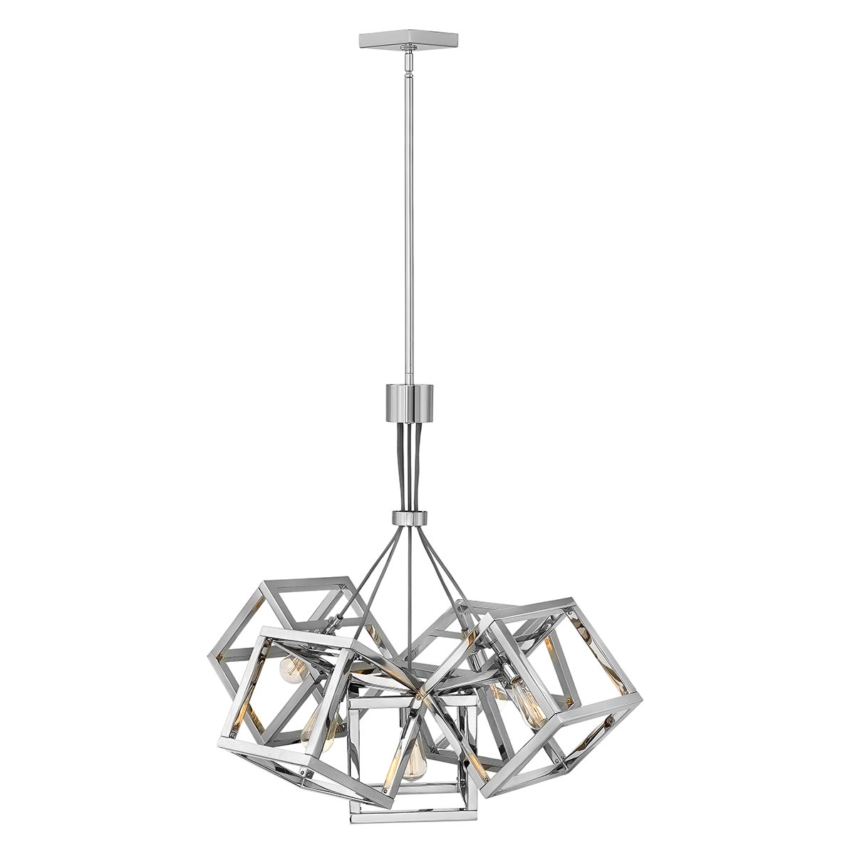 Ensemble Contemporary 5 Light Cluster Ceiling Pendant Polished Nickel