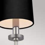Felixstowe 1 Light Bathroom Wall Light Chrome Black Faux Silk Shade