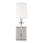 Felixstowe 1 Light Bathroom Wall Light Chrome White Parchment Shade
