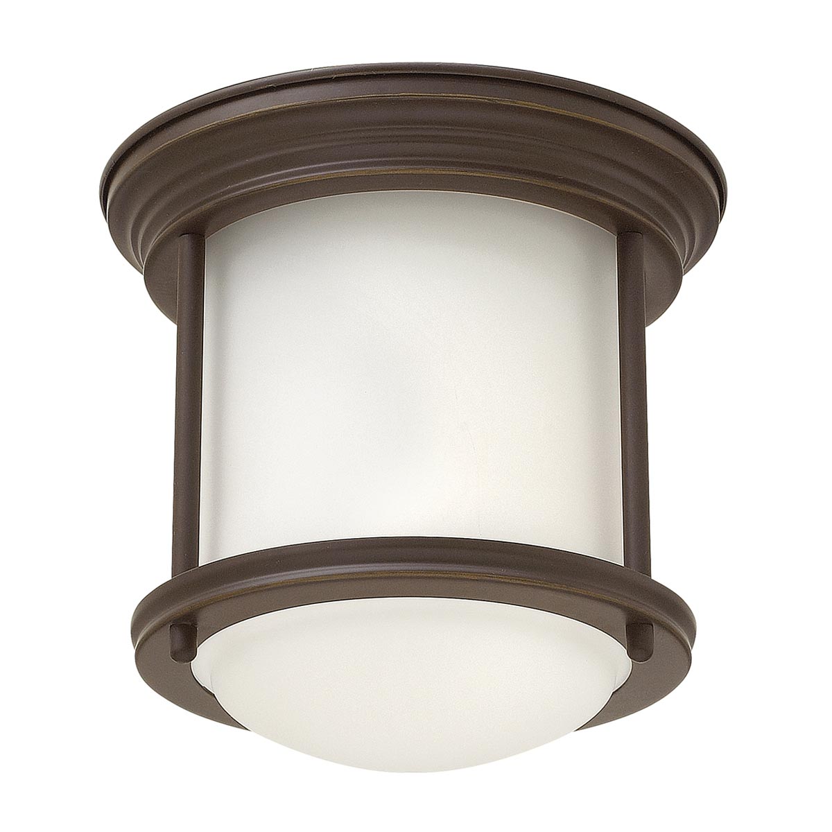 Hadrian Small Bathroom Ceiling 1 Light Oil Rubbed Bronze Opal Glass