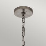 Karlee Traditional 9 Light 2 Tier Chandelier Classic Pewter Crystal Drops