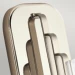 Kimrose 1 Light Art Deco Wall Light Polished Nickel Ribbed Glass