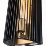 Linara Contemporary Single Lamp Wall Light Black / Natural Brass