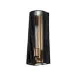 Linara Contemporary Single Lamp Wall Light Black / Natural Brass