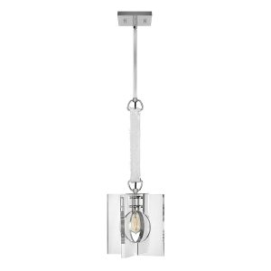 Quintiesse Ludlow 1 light ceiling pendant in polished nickel main image