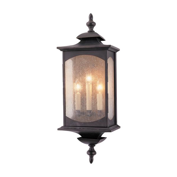Quintiesse Market Square large 3 light outdoor wall lantern in oil rubbed bronze main image