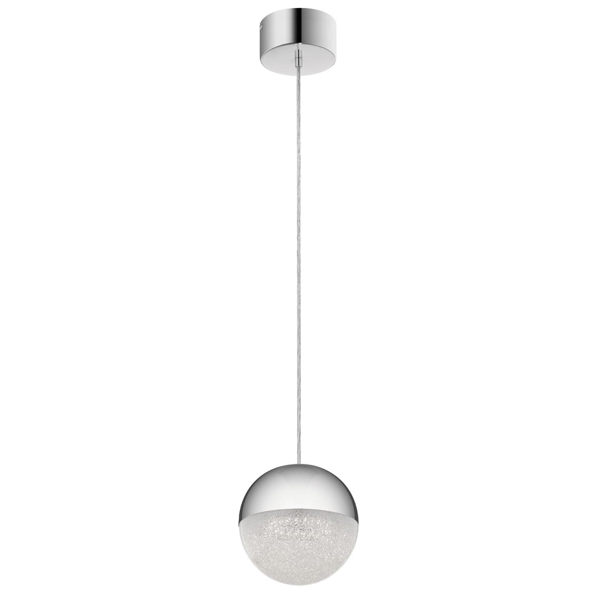 Moonlit Bright LED Mini Pendant Ceiling Light Polished Chrome